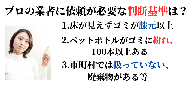 プロの業者に依頼する判断基準